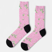 Chaussette Conception de rose antique romantique (Gauche)