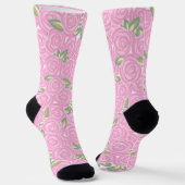 Chaussette Conception de rose antique romantique (Angulaire)