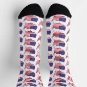 Chaussette Conception de souvenir de drapeau et de carte des  (Haut)