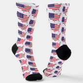 Chaussette Conception de souvenir de drapeau et de carte des  (Angulaire)