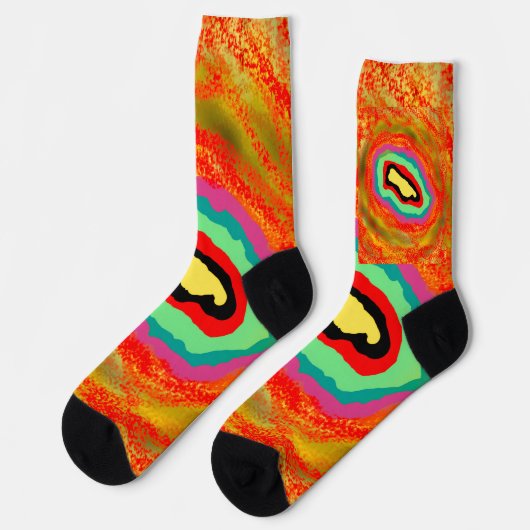 CHAUSSETTE CONCEPTION DE TYPE AUTOCHTONE AFRO ART (Gauche)