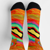 CHAUSSETTE CONCEPTION DE TYPE AUTOCHTONE AFRO ART (Haut)