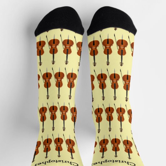 Chaussette Conception de violoncelle pour chaussettes (Haut)