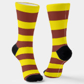 Chaussette Conception des rayures jaunes et Brown (Angulaire)