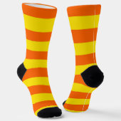 Chaussette Conception des rayures orange et jaune (Angulaire)