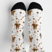 Chaussette Conception d'oies de chef fantaisiste, oie de ferm (Haut)