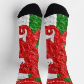 Chaussette Conception du drapeau gallois (Haut)