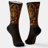 Chaussette Conception du zodiaque Lion Masculin Céleste (Angulaire)