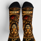 Chaussette Conception du zodiaque Lion Masculin Céleste (Haut)