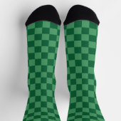 Chaussette Conception élégante à damier vert (Haut)