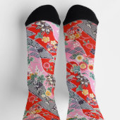 Chaussette Conception florale japonaise (Haut)