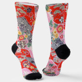 Chaussette Conception florale japonaise (Angulaire)
