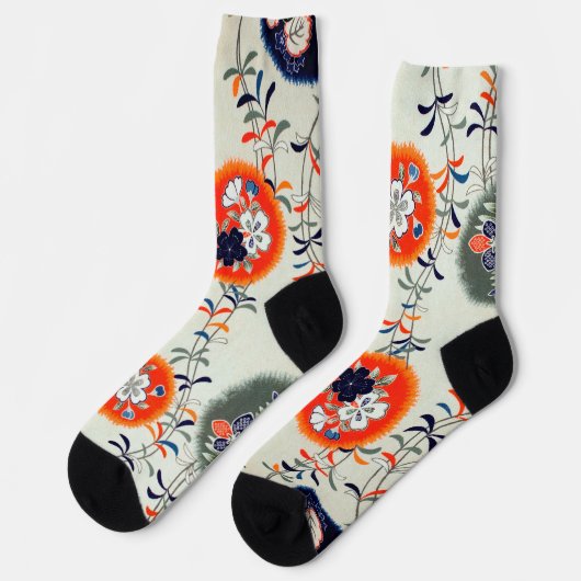 Chaussette Conception florale japonaise (Gauche)