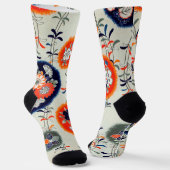 Chaussette Conception florale japonaise (Angulaire)