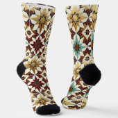 Chaussette Conception florale sur (Angulaire)