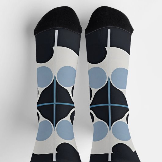 Chaussette Conception Géométrique Abstraite avec des Éléments (Haut)