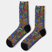 Chaussette Conception Hippie Groovy Psychedelique Thunder_Cov (Gauche)