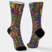 Chaussette Conception Hippie Groovy Psychedelique Thunder_Cov (Angulaire)