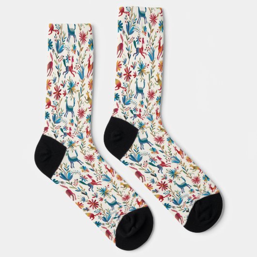 Chaussette Conception inspirée d'Otomi (Droite)