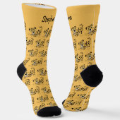 Chaussette Conception Léopard Personnalisée (Angulaire)