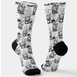 Chaussette Conception minimaliste du Motif de champignons