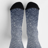 Chaussette Conception pailletée gris argenté élégante (Haut)