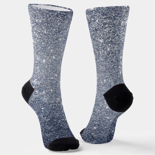 Chaussette Conception pailletée gris argenté élégante (Angulaire)