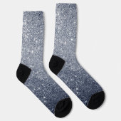 Chaussette Conception pailletée gris argenté élégante (Droite)
