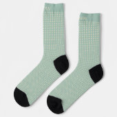 Chaussette Conception personnalisable vert sauge jaune à pois (Gauche)