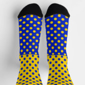 Chaussette Conception Pois demi-bleue Jaune (Haut)