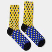 Chaussette Conception Pois demi-bleue Jaune (Droite)