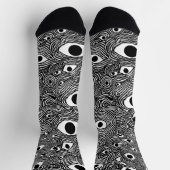 Chaussette Conception psychédélique noir et blanc (Haut)