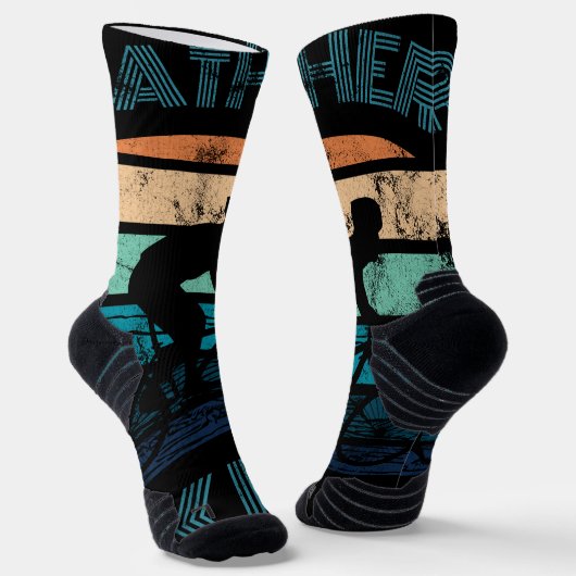 Chaussette Conception rétro de Sunset Cyclist (Angulaire)