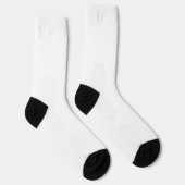 Chaussette Conception simple blanche personnalisée Ajouter un (Droite)