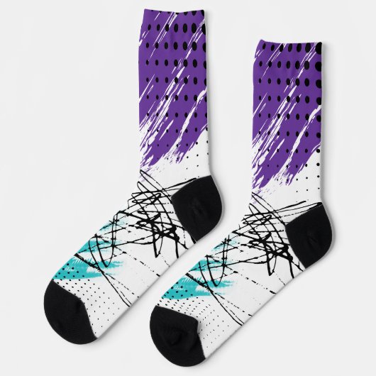 Chaussette Conception UPC Abstraite sur chaussettes (Gauche)