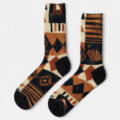 Chaussette Conception verticale avec éléments africains Chaus (Gauche)