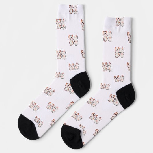 Chaussette conceptions de chaussettes mignonnes, cool et en é (Gauche)