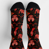 Chaussette Conceptions de motifs floraux et feuillus vibrants (Haut)