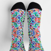 Chaussette Confetti coloré Abstrait Motif de mosaïque Cravate (Haut)