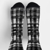 Chaussette Contemporain Gris et Noir Plaid (Haut)