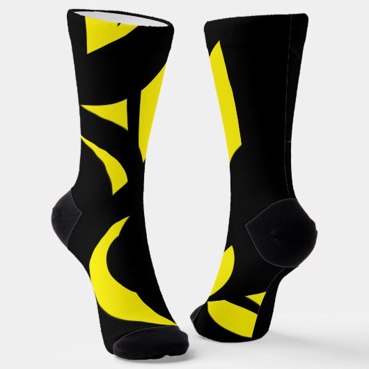 Chaussette Contemporain Jaune / Noir (Angulaire)