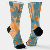 Chaussette Contemporary Leaf Design in Peach (Angulaire)
