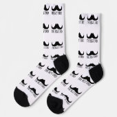 Chaussette Cool best Dad Black Moustache Father's day pattern (Gauche)