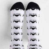 Chaussette Cool best Dad Black Moustache Father's day pattern (Haut)