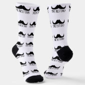 Chaussette Cool best Dad Black Moustache Father's day pattern (Angulaire)