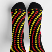 Chaussette Cool de points rouges et jaunes (Haut)