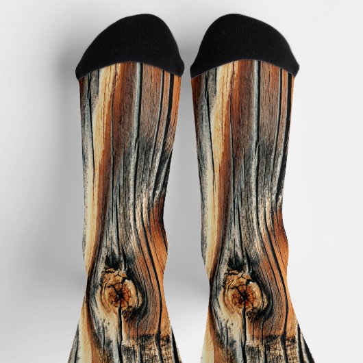Chaussette Cool de texture d'écorce d'arbre unique (Haut)