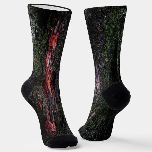 Chaussette Cool d'écorce de bois rouge noir (Angulaire)