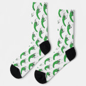 Chaussette Cool drôle de chenille nerveuse avec lunettes moti (Gauche)