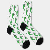 Chaussette Cool drôle de chenille nerveuse avec lunettes moti (Droite)